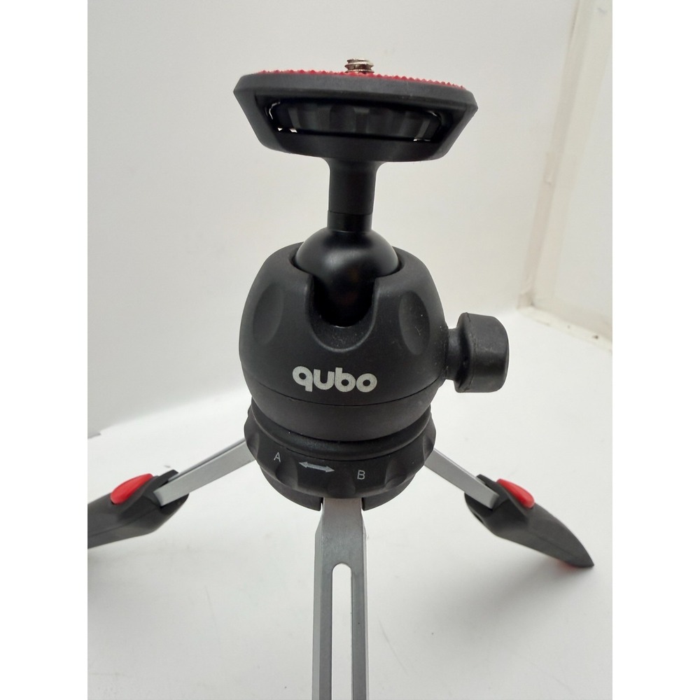 Qubo Mini Tabletop Tripod Extendable Legs 360 Ball Head Vlogging Stand Black - Picture 2 of 6